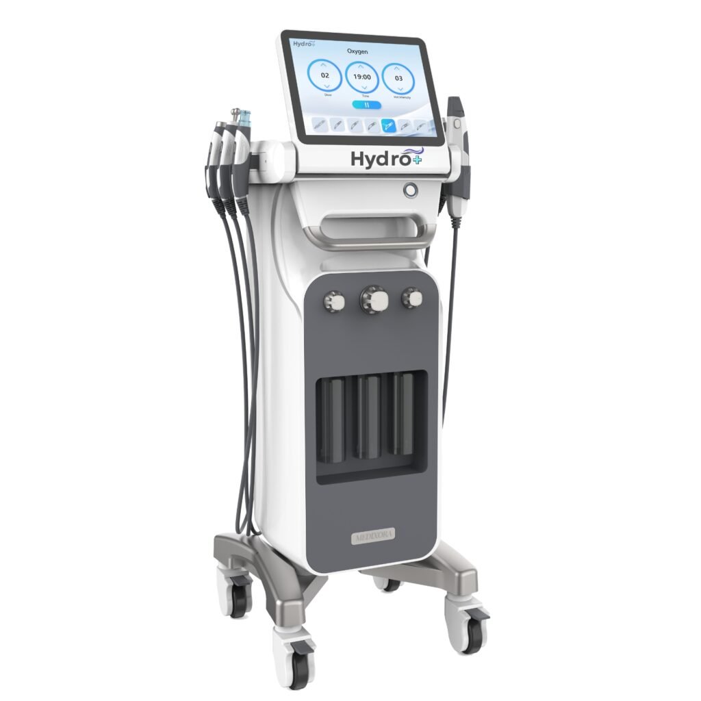 Hydro hydrafacial 6in1 machine for deep cleansing, hydration, exfoliation, and skin rejuvenation treatments by Medixora